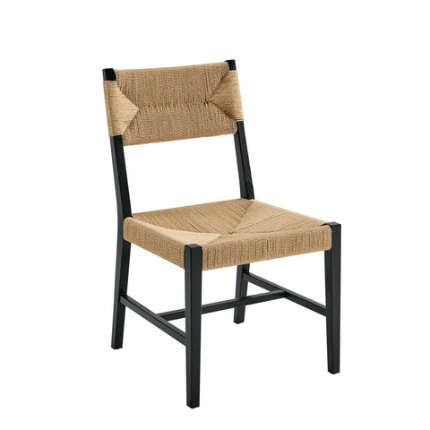 Modway Black and Natural Bodie Wood Dining Chair EEI-5489-BLK-NAT