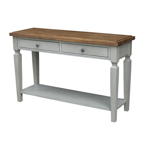 IC INTERNATIONAL CONCEPTS Vista Console Sofa Table Distressed Hickory/Stone Finish