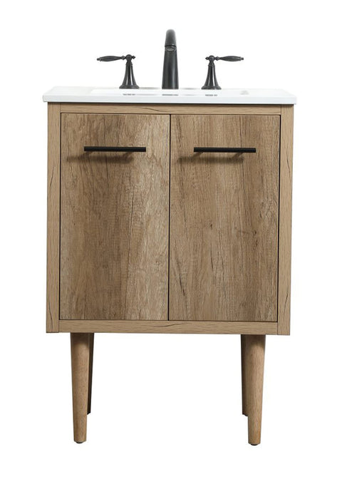 24 in. Cyrus Single Bathroom Vanity, Natural Oak