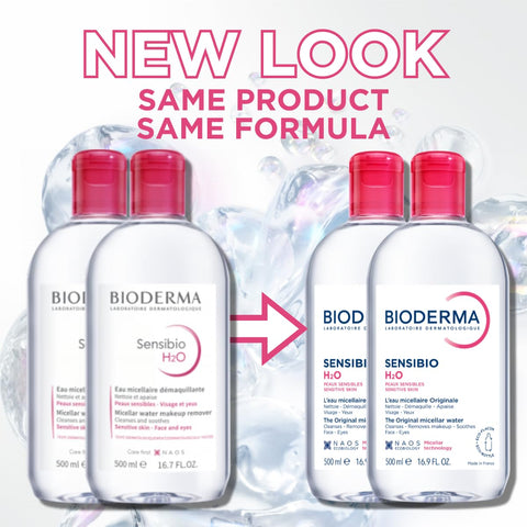 Bioderma - Sensibio - H2O Micellar Water - Makeup Remover Cleanser - Face Cleanser for Sensitive Skin
