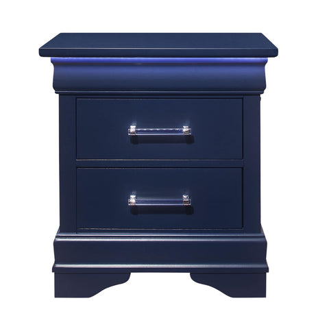 Global Furniture USA Charlie Blue Nightstand
