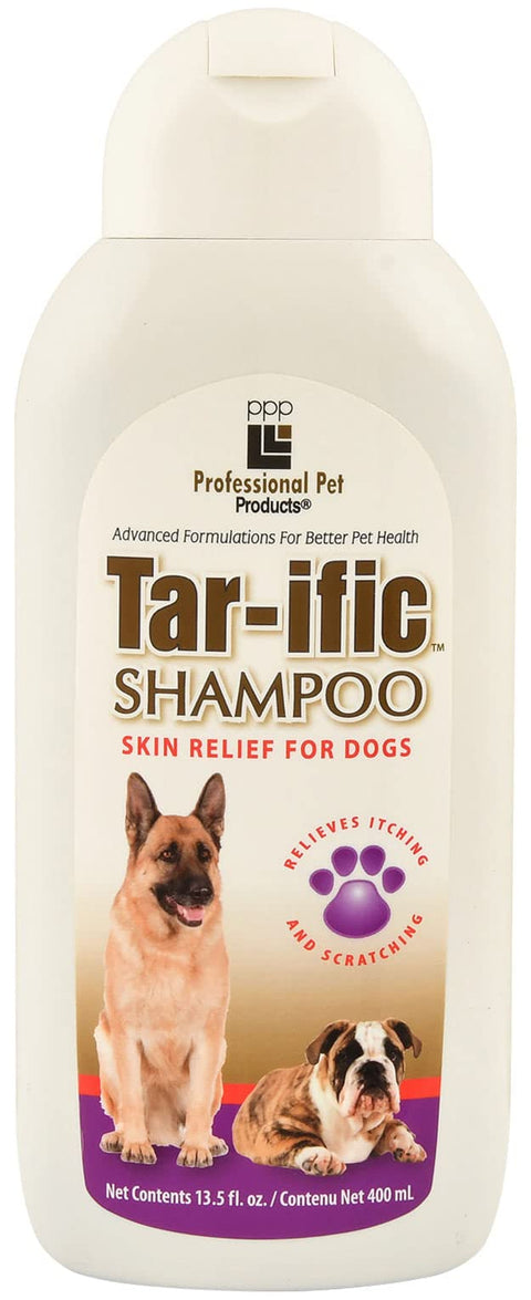 PPP Tar-ific Skin Relief Shampoo for Dogs - Soothe Hot Spots, Dryness, Flaking & Itching - Nourishes & Relieves Skin Issues - 13.5 fl oz.