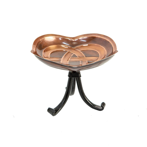 Achla Designs 201-4012 Dara Knot Tripod Stand Birdbath, Antique Copper Finish