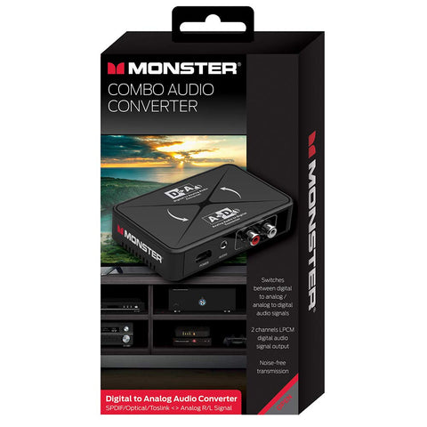 MONACOR MAD11007BLK MONSTER Combo Audio Converter Black