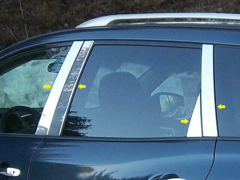 QAA is Compatible with 2013-2020 Nissan Pathfinder 8 Piece Stainless Pillar Post Trim, Includes Rear Triangle Piece PP13529