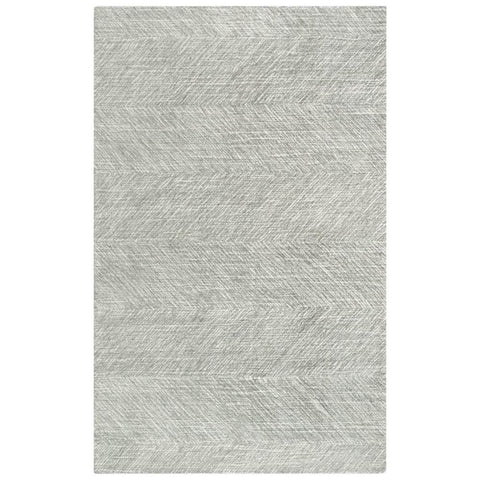 Rizzy Home Alora Decor Trace 7'6" x 9'6" Geometric Gray/Ivory Power-Loomed Area Rug