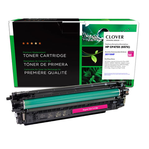Clover Remanufactured Toner Cartridge Replacement for HP CF473X (HP 657X) High Yield | Magenta