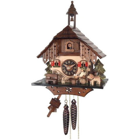River City Clocks One Day Cottage Cuckoo Clock, Beer Drinker Raises Mug