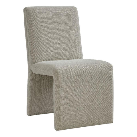 Modway Emory Fabric Slipper Dining Chair in Linen – Upholstered Armless Dining Side Chair – Versatile Modern Accent Chair or Vanity Chair
