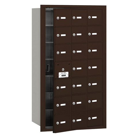 Salsbury Industries 3621ZFU 4B Plus Horizontal Mailbox, 21 A Doors 20 Usable, Front Loading, USPS Access, Bronze