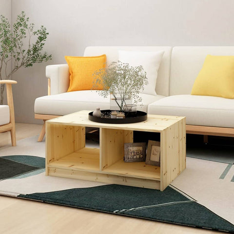 Oakestry Coffee Table Natural Wood Solid Firwood Medium Coffee Table Premium Storage Cabinet Modern Luxury Storage Solution Elegant Dining Interior Furniture Space Saving Organizer