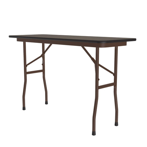 Correll Commercial Folding Table, Walnut HP Laminate Top, Heavy 3/4" Thick Core, Made in USA, Portable, Strong Steel Apron