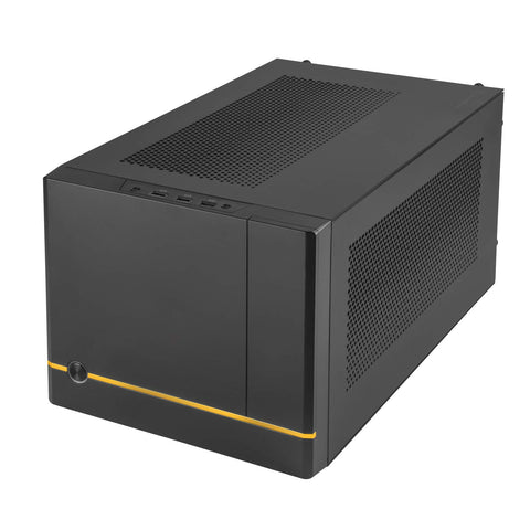 Silverstone Technology SUGO 14, SG14, Black, Mini-ITX Cube Chassis, Supports 3 Slot Full Length GPUs/ATX PSU / 240mm AIO, 4 Removable Panels, SST-SG14B