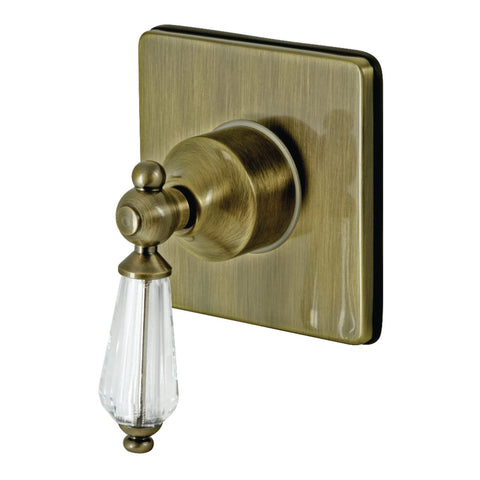 Kingston Brass KS3043WLL 3-Way Diverter Valve with Trim Kit, Antique Brass