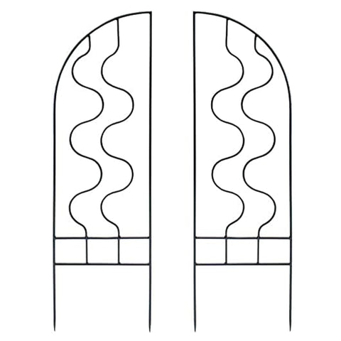 Oakestry FT-42S Primrose Side Panels Support Wrought Iron Garden Trellis for Climbing Plants