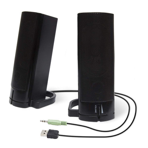 PC USB Powered Monitor Speaker Sound Bar 3.5mm Audio Wired Soundbar Speaker Converts to Vertical Desktop Speaker CL-SPK20037