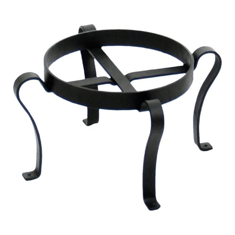 Oakestry Patio Flowerpot Stand 8-Inch Black Metal Plant Holder Indoor Outdoor Planter Riser for Deck Balcony Garden Floor Display Stable Heavy Duty Compact Decorative Low Profile Home Use