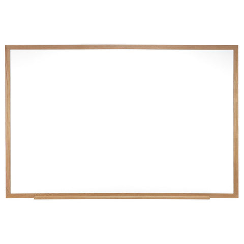 Ghent 48.5 x 72.5 inches Wood Frame Non-Magnetic Whiteboard Includes 1 Marker & Eraser - Made in U.S.A.
