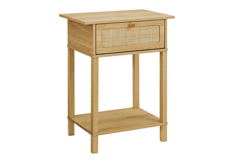Monarch Specialties I 3842 Accent Table, 2 Tier, End, Nightstand, Side Table, Bedroom, Living Room, Natural Laminate