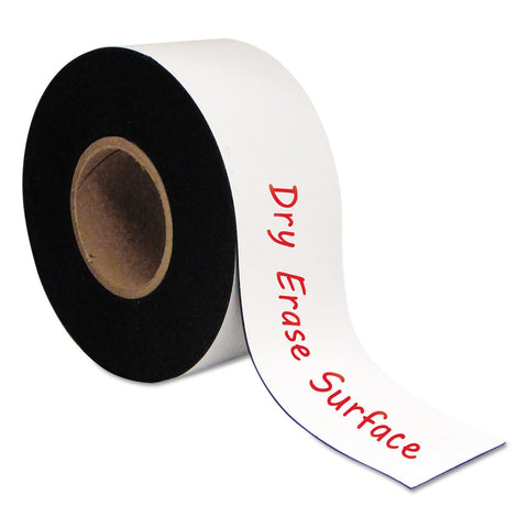 Mastervision 50ft x3" Magnetic Tape Roll, Dry Erase Surface Can Be Written On & Erased, Great for Labeling Metal Shelves, File Cabinets & Dry Erase Boards, Cut to Fit