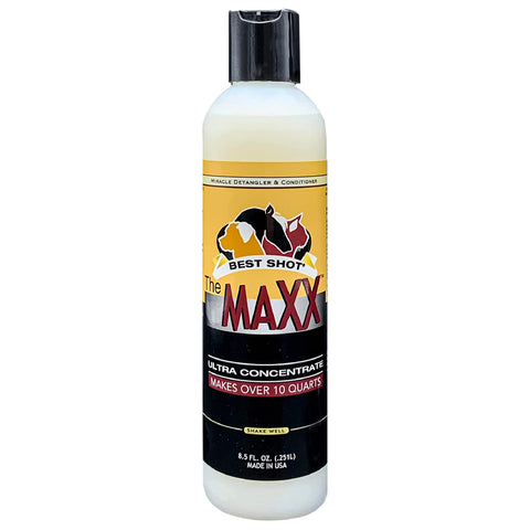 Best Shot The MAXX Ultra Concentrate Miracle Detangler and Conditioner, Moisturizing Conditioner for Pets, Hypoallergenic, 8.5 Oz.
