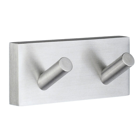 Smedbo SME_RS356 Double Towel Hook, Brushed Chrome