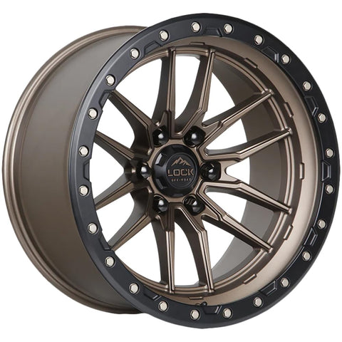 Lock Offroad Krawler 18x9 5x127-12et 71.5 Matte Bronze W/Matte Black Ring