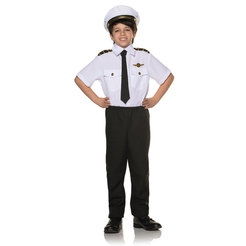 UNDERWRAPS PAN AM Kids Pilot Costume - Officially Licensed Pan Am Pilot Halloween Costumes for Kids (Medium (6-8))