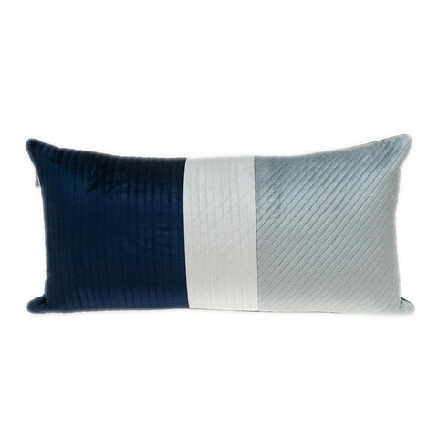 Parkland Collection Hiro Transitional Gray Rectangle 12" x 24" Throw Pillow