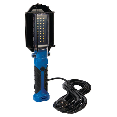 Performance Tool W2237 25' 18GA 1,000 lumen 120V LED Drop Light with Extra Built in 120V Outlet, 1 Pack