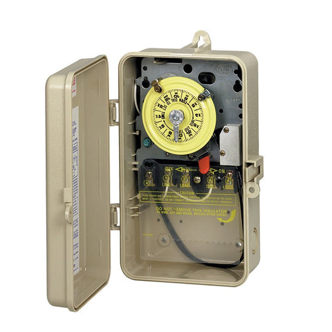 Intermatic T101P201 24-Hour Mechanical Time Switch in Enclosure with Pool Heater Protection , Black