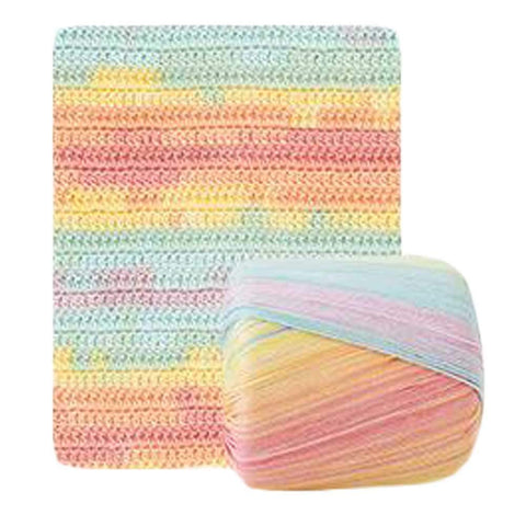 Pigeon Fleet 1 Skein DIY Handcraft Hat Lace Yarn Rainbow Yarn for Handmade Handbag Crochet Doll