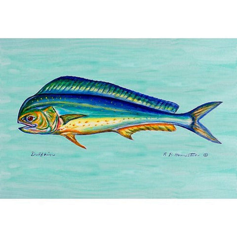 Betsy Drake DM010 Coastal Dolphin Fish Door Mat, 18" x 26"