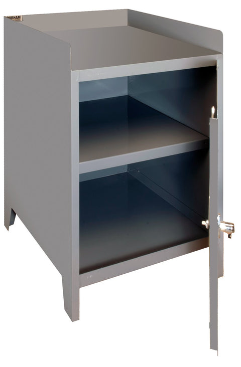 Durham 3010-95 Gray 14 Gauge Welded Steel Table High Heavy Duty Secure Storage Cabinet, 1 Shelf