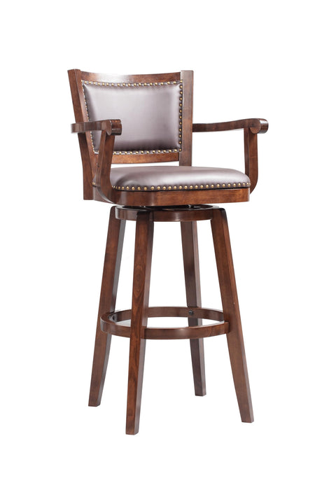 Boraam Broadmoor Swivel Extra Tall Barstool, 50-Inch, Cappuccino
