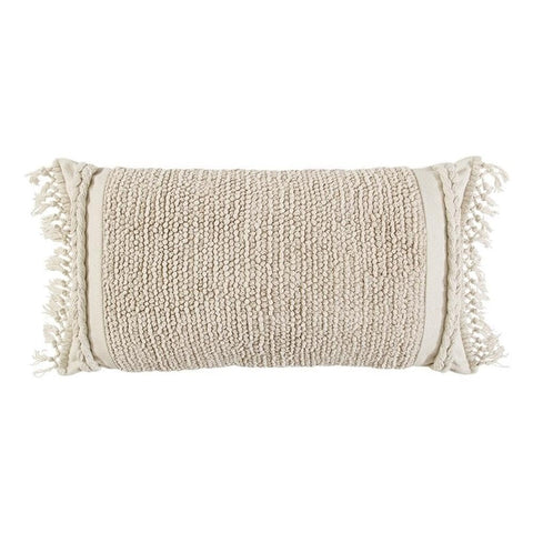 Rizzy Home 20" x 20" Down Filled Pillow with Woven Cotton Cover-Natural