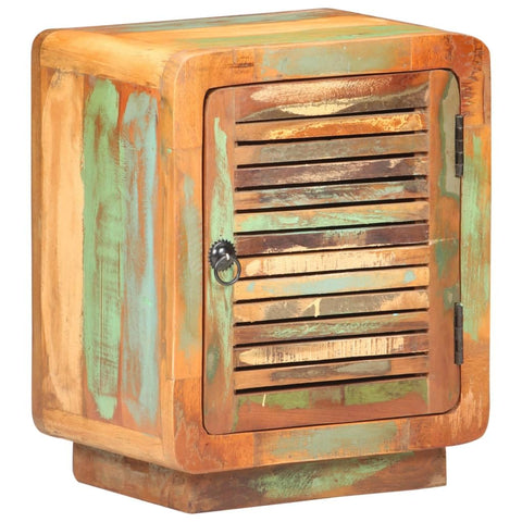 vidaXL Bedside Cabinet in Solid Reclaimed Wood - ic Charm, Versatile Use, Unique Materials, Ample Storage, Pre-Assembled