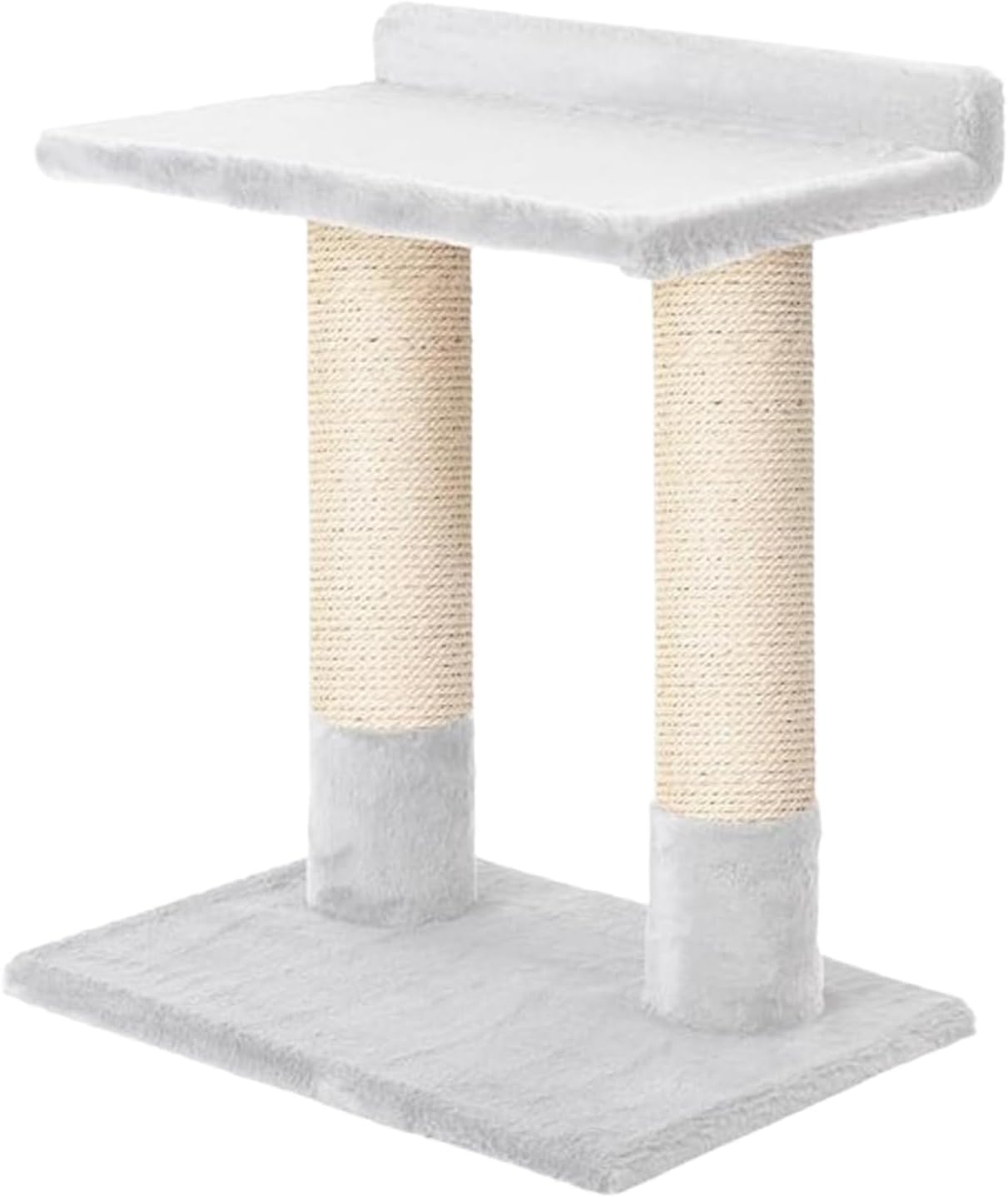 24 Inch Classic Comfort for Indoor Modern Premium Cats and Kittens Scratcher Larger Base for Better Stability, (White, Natural)