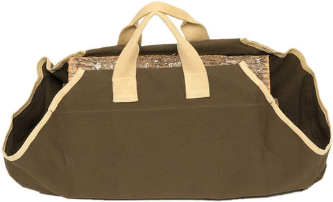 Oakestry Sage Canvas Log Carrier Tote