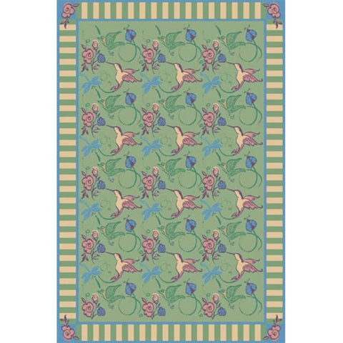 Joy Carpets Kaleidoscope Flights of Fantasy Whimsical Area Rugs, Green