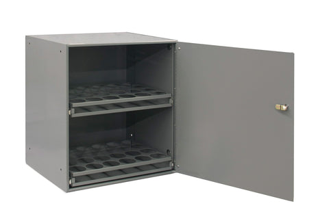 Durham 300-95 Prime Cold Rolled Steel Aerosol Storage Cabinet, 2 Shelves, 15-15/16" Length x 20-5/16" Width x 21-7/8" Height, Gray Powder Coat Finish