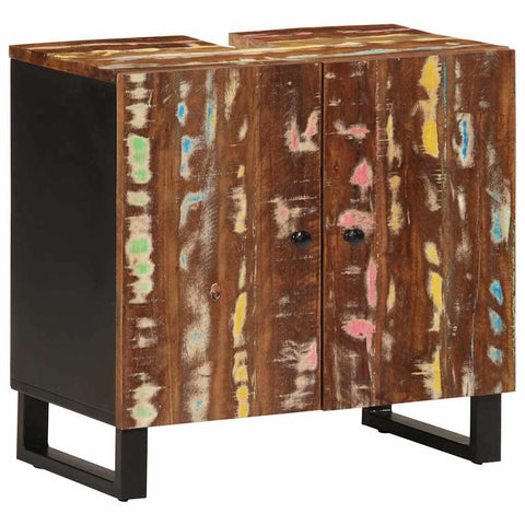vidaXL Sink Cabinet 24.4x13.0x22.8 Solid Wood Reclaimed and Engineered Wood