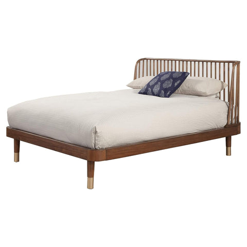 Oakestry Belham Queen Platform Bed Solid Wood Modern Classic Bedroom Furniture Durable Sturdy Low Profile Frame Stylish Spacious Elegant Chic Timeless Contemporary Versatile Sleek Bedframe Design