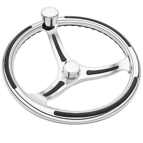 Schmitt & Ongaro Marine Products 7401321FGK-R Schmitt & Ongaro Primus Model 740-13.5 Wheel W/knob & Finger Grip - 3/4 Tapered Shaft W/Faux Nut - 1/2 & 3/4 Adapters