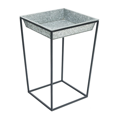 Achla Designs Arne Plant Stand, 22" H with Galvanized Tray