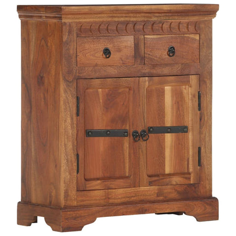 vidaXL ic Sideboard - Solid Acacia Wood - Brown - Two Doors and Two Drawers - Farmhouse Style - 24.8"x11.8"x29.5"