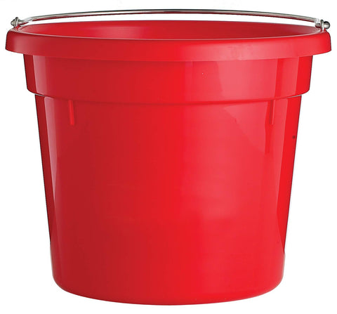 Little Giant® Round Plastic Utility Bucket | Durable & Versatile Feeder Bucket with Handles | 10 Quarts | Red