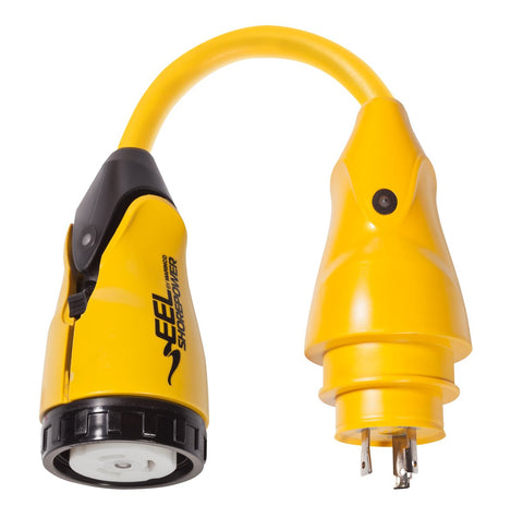 Marinco P30-504 EEL Pigtail Adapter, 30A 125V Male to 50A 125/250V Female