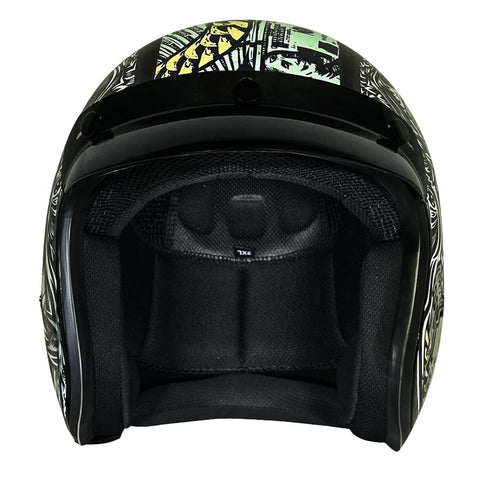Daytona Helmets 3/4 Shell Open Face Motorcycle Helmet - DOT Approved, Lightweight & Comfortable, Vintage Design for Scooter, Cruiser & Street Bikes - Adjustable Fit, Enhanced Ventilation & Clear Visor