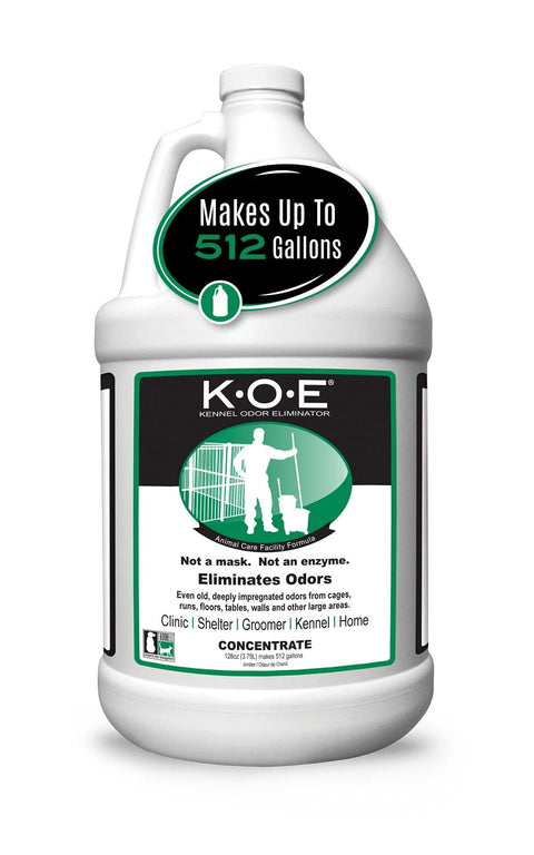 Thornell KOE Kennel Odor Eliminator Concentrate, Odor Eliminator for Strong Odors, Great for Cages, Runs, Floors & More, Pet Odor Eliminator for Home & Kennel w/Safe, Non-Enzymatic Formula, 128 oz